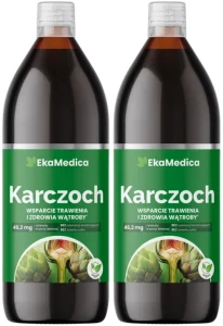 2 x EkaMedica Karczoch 1L - Kontrola Wagi Wątroba Poziom Lipidów