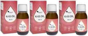 Aliness Krill Oil Omega 3 z Astaksantyną 100 ml Olej z kryla antarktycznego klasy premium - 3 sztuki - łącznie 300 ml