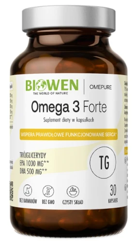 Biowen Omega 3 Forte - 30 kapsułek EPA DHA na Mózg i Pracę Serca (id: 9190)
