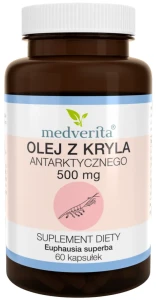 Medverita Olej z Kryla Antarktycznego 500mg 60 kapsułek - Wzrok Mózg Układ Krążenia