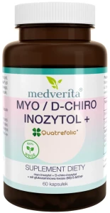 Medverita Myo Inozytol i D Chiro Inozytol z Folianem Quatrefolic 60 kapsułek - Odporność Ciąża Płodność PCOS