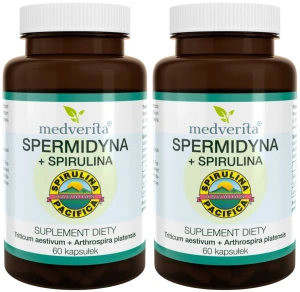 2 x Medverita Spermidyna + Spirulina 60 kapsułek - Układ Sercowo-Naczyniowy Proces Starzenia