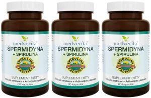 3 x Medverita Spermidyna + Spirulina 60 kapsułek - Układ Sercowo-Naczyniowy Proces Starzenia