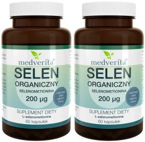 2 x Medverita Selen Organiczny L-Selenometionina 200µg 60 kapsułek - Odporność Włosy Paznokcie Tarczyca