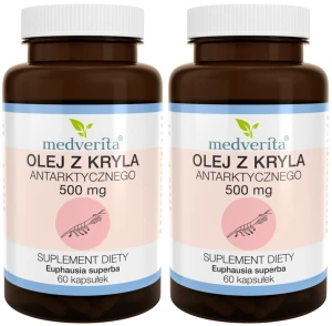 2 x Medverita Olej z Kryla Antarktycznego 500mg 60 kapsułek - Wzrok Mózg Układ Krążenia