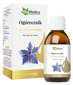 EkaMedica Olej z ogórecznika 100 ml Zaczerwienienia Naczynka Skóra