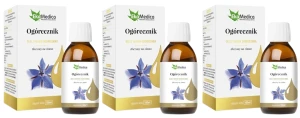 EkaMedica Olej z ogórecznika - 3 sztuki - łącznie 300 ml Zaczerwienienia Naczynka Skóra