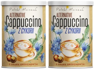 2 x Polski Mniszek Cappuccino z Cykorii o smaku orzechowym 150 g - Bezkofeinowe Pyszny Delikatny Smak