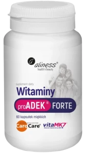 Aliness Witaminy ProADEK FORTE 60 kapsułek - Kości Odporność Kompleks witamin