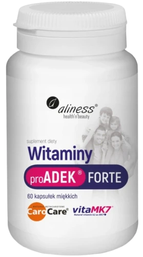 Aliness Witaminy ProADEK FORTE 60 kapsułek - Kości Odporność Kompleks witamin (id: 9288)