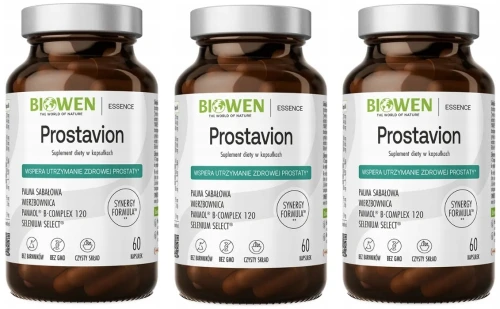 Biowen Prostavion - 3 sztuki - łącznie 180 kapsułek Palma Sabałowa Zdrowa prostata (id: 9303)