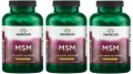 3x Swanson MSM TruFlex 1500mg 120 tabletek Methyl - Sulfonyl - Methane na Stawy Stany zapalne (id: 9316)