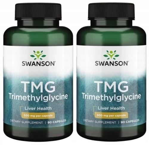 2 x Swanson TMG Betaina 500mg 90 kapsułek Wspomaga Zdrową Pracę Wątroby (id: 9317)