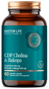 Doctor Life CDP Cholina & Bakopa 60 kapsułek CDP Choline Bakopa Cytokolina Suplement na Koncentrację Wsparcie pamięci Brain support 
