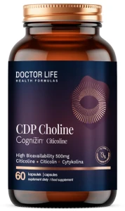 Doctor Life CDP Choline Cognizin Citicoline 500 mg 60 Nootropics Wsparcie koncentracji