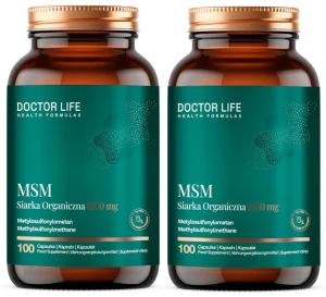 2 x MSM Siarka Organiczna 1400 mg 100 kapsułek Organic Sulfur