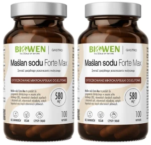 2 x Biowen Maślan Sodu 580mg 100 kapsułek dojelitowych - Układ Pokarmowy Trawienie Jelita