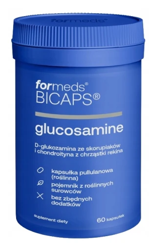 ForMeds BICAPS GLUCOSAMINE 60 kapsułek D-glukozamina ze Skorupiaków i Chondroityna z Chrząstki Rekina (id: 9360)