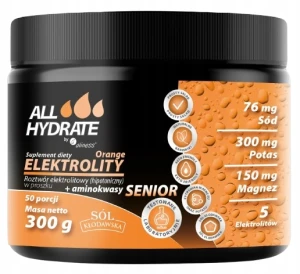Aliness Elektrolity Senior+ 17 aminokwasów Sód Potas Nawodnienie Zmęczenie