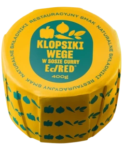 EdRed Klopsiki WEGE w sosie curry - 400 g czyli porcja dla 1-2 osób 