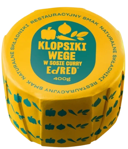 EdRed Klopsiki WEGE w sosie curry - 400 g czyli porcja dla 1-2 osób  (id: 9369)