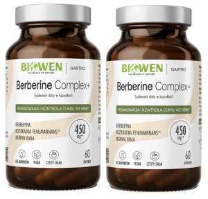 2 x Biowen Berberine Complex+ 60 kapsułek - Cholesterol Wątroba Glukoza