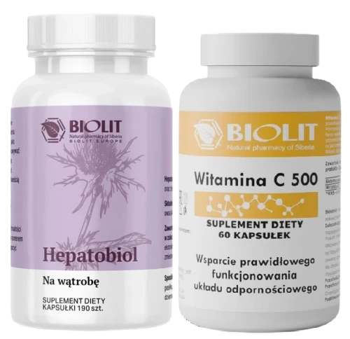 Zestaw Biolit Hepatobiol + Witamina C 500 - Wątroba Odporność (id: 7687)