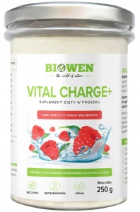 Elektrolity Malinowe Vital Charge+ Biowen 250 g proszek - Kreatyna Magnez Potas  