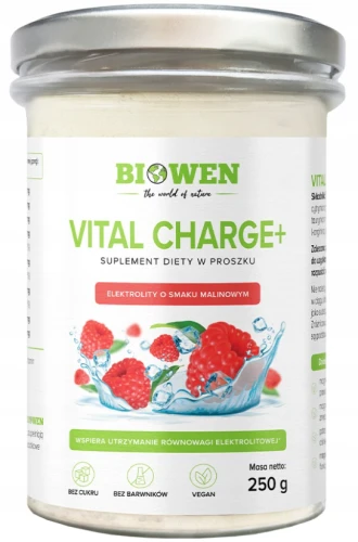 Elektrolity Vital Charge+ Biowen 250 g proszek Malinowe  (id: 9377)