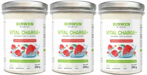 3 x Elektrolity Malinowe Vital Charge+ Biowen 250 g proszek - Kreatyna Magnez Potas