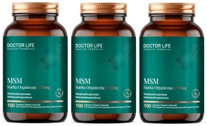 3 x MSM Siarka Organiczna 1400 mg 100 kapsułek Organic Sulfur
