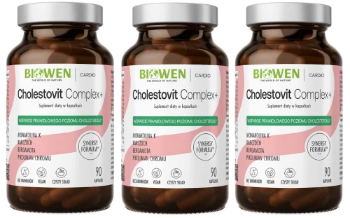 Zestaw 3x Biowen Cholestovit Complex+ 90 kapsułek – Cholesterol Serce Krążenie (id: 8073)