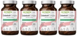 4 x Biowen Cholestovit Complex+ 90 kapsułek – Cholesterol Serce Krążenie
