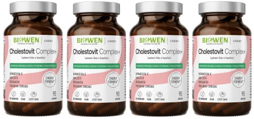 Zestaw 4x Biowen Cholestovit Complex+ 90 kapsułek – Cholesterol Serce Krążenie (id: 8074)