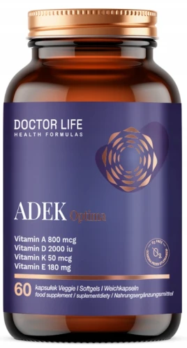 Doctor Life ADEK Optima 60 kapsułek witamina A D E K  (id: 9387)