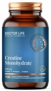 Doctor Life Creatine Monohydrate 100 kapsułek Monohydrat Kreatyny 3000 mg 