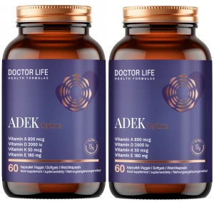 2 x Doctor Life ADEK Optima 60 kapsułek witamina A D E K