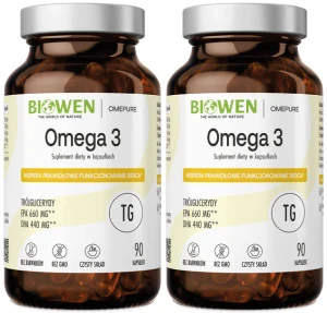 2 x Biowen Omega 3 – 660 mg EPA, 440 mg DHA 90 kapsułek – Omega 3 Serce Mózg