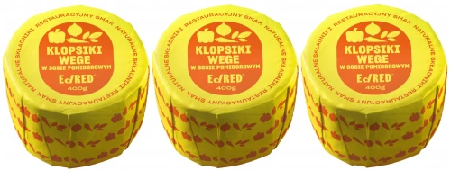 3 x EdRed Klopsiki vege w sosie pomidorowym Danie gotowe Pyszne (id: 9411)