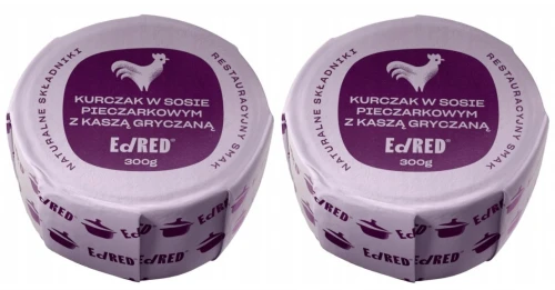2 x EdRed Kurczak w Sosie Pieczarkowym z Kaszą Gryczaną 300g - Szybka Potrawa Mięsna (id: 9419)