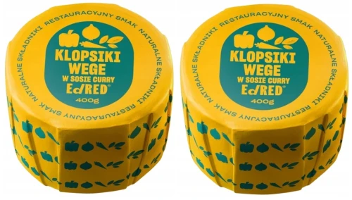 2 x EdRed Klopsiki WEGE w sosie curry - 400 g czyli porcja dla 1-2 osób  (id: 9421)