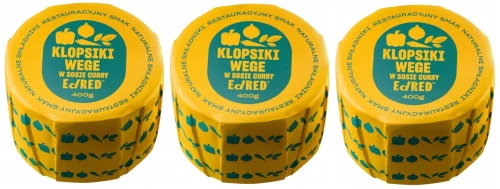 3 x EdRed Klopsiki WEGE w sosie curry - 400 g czyli porcja dla 1-2 osób (id: 9422)