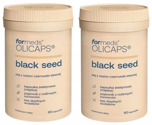 2 x ForMeds OLICAPS Black Seed 60 kapsułek Olej z czarnuszki Kwasy Omega Odporność (id: 9424)