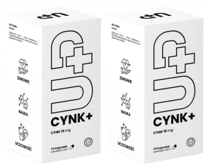 2 x UP Health Pharma UP CYNK+ 60 kapsułek – Cynk Odporność Skóra