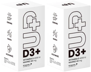 2 x UP Health Pharma UP D3+ 120 kapsułek – Odporność Kości Mięśnie