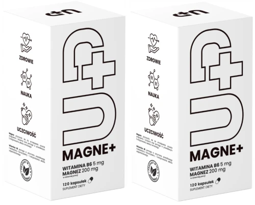 2 x UP Health Pharma UP MAGNE+ 60 kapsułek – Magnez Mięśnie Układ Nerwowy (id: 9448)