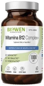Biowen Witamina B12 Complex+ 60 kapsułek - Koncentracja Pamięć Energia