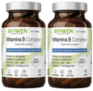 2 x Biowen Witamina B Complex+ 90 kapsułek - Układ Nerwowy Energia Mięśnie