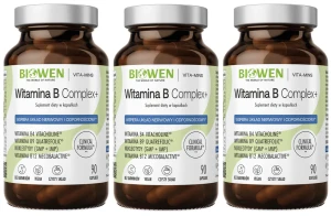 3 x Biowen Witamina B Complex+ 90 kapsułek - Układ Nerwowy Energia Mięśnie