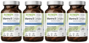 4 x Biowen Witamina B Complex+ 90 kapsułek - Układ Nerwowy Energia Mięśnie